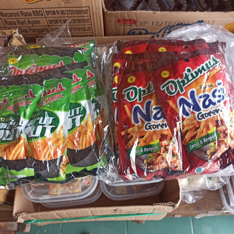

Optimus Stick Snack Rasa Rumput Laut Nasi Goreng