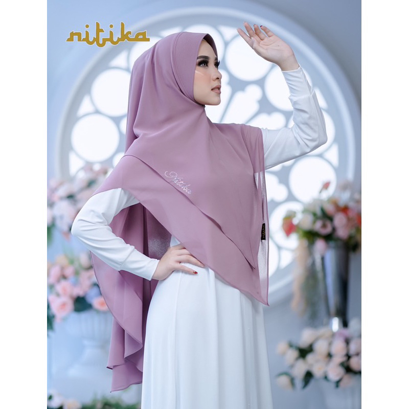 NITIKA HIJAB KHIMAR PREMIUM N-114 ORIGINAL BY NITIKA HIJAB /Hijab khimar ceruty armanie bebidol prem