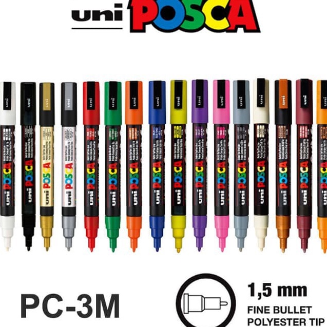 

Berkualitas Uni POSCA PC3M Marker Pen Fine Tip