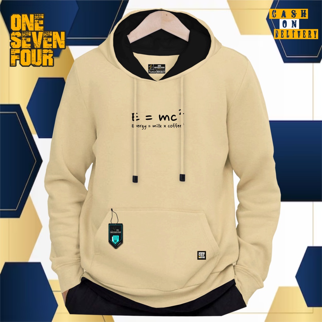 Hoodie pria distro aesthetic tebal 2024 warna cream Sweater Hoodie cowo warna cream Hoodie unisex