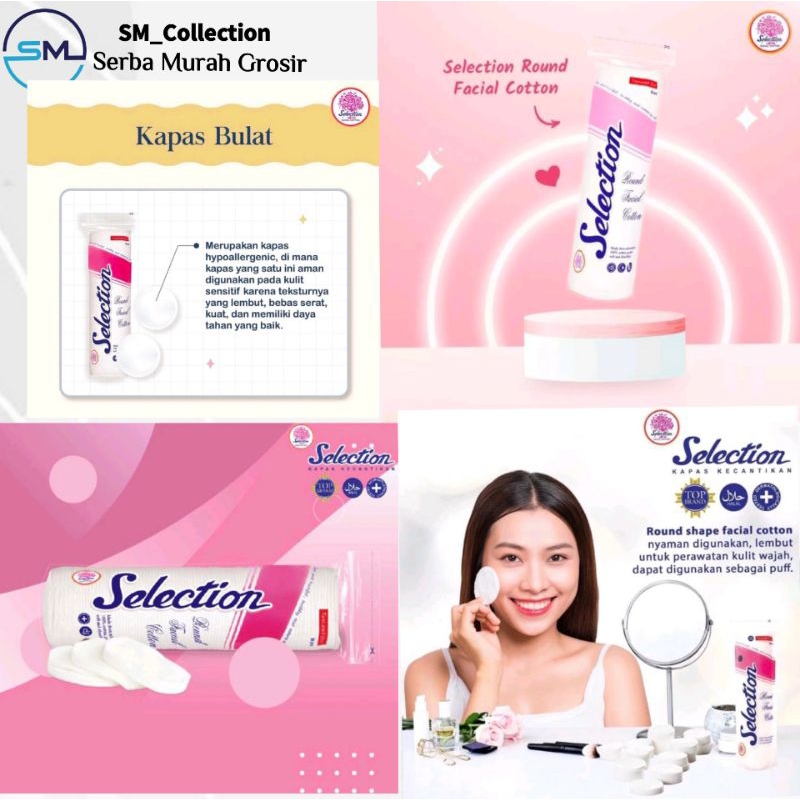 kapas pembersih/kapas wajah/kapas serbaguna/kapas selection bulat