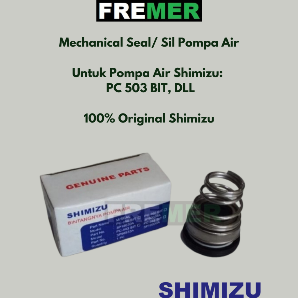 Mechanical Seal / Sil Pompa Air SHIMIZU PC-503 BIT / PC 503 BIT / PC503BIT