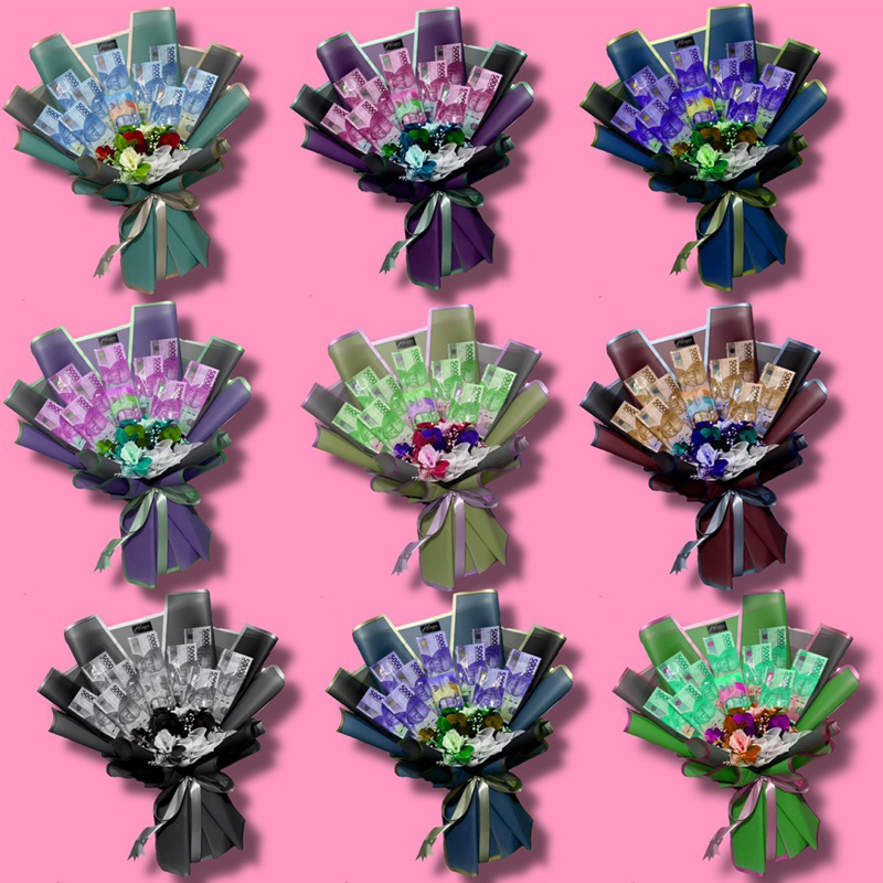 Kerangka buket Uang 10 lembar