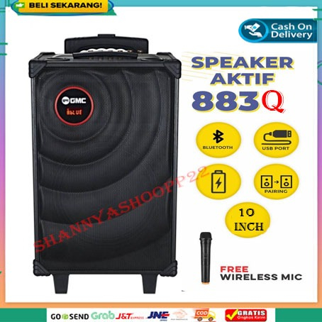 speaker GMC 883Q GMC FREE 1MIC WIRRLES/speaker gmc 883q speaker teraru free 1 mic wirreles
