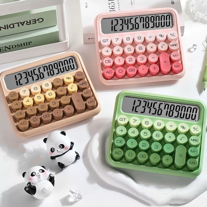 

colorful mechanical calculator retro kalkulator timbul imut warna gradiasi RB9