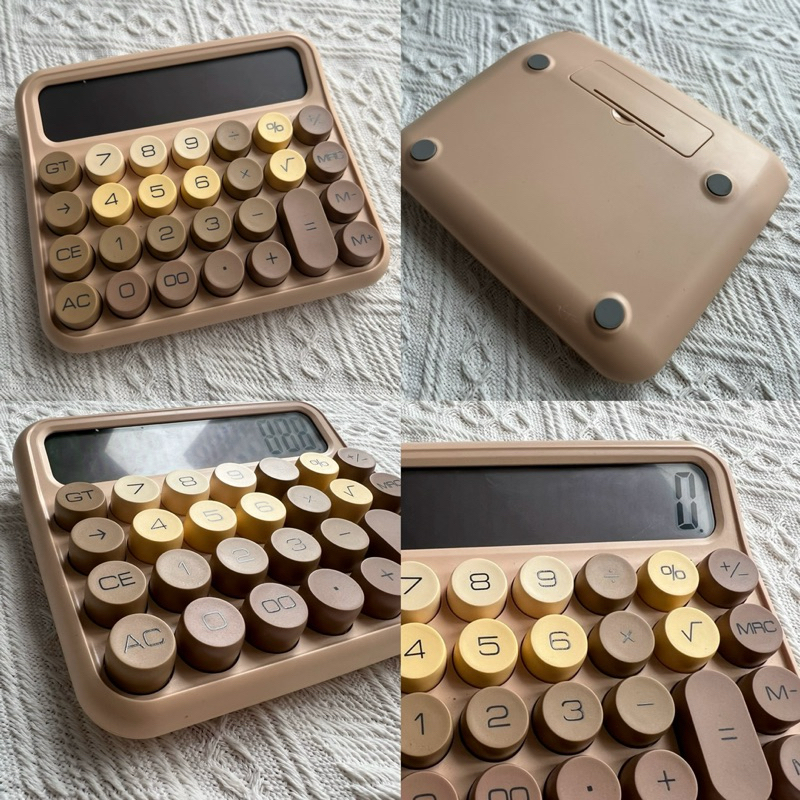 

colorful mechanical calculator retro kalkulator timbul imut warna gradiasi