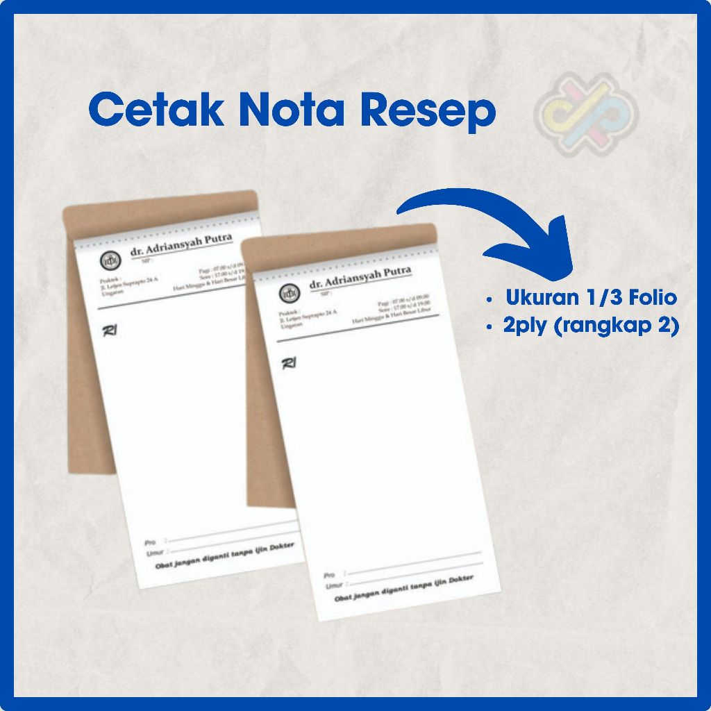 

Nota Resep/ Buku resep custom 1/3 Folio tanpa minimal order