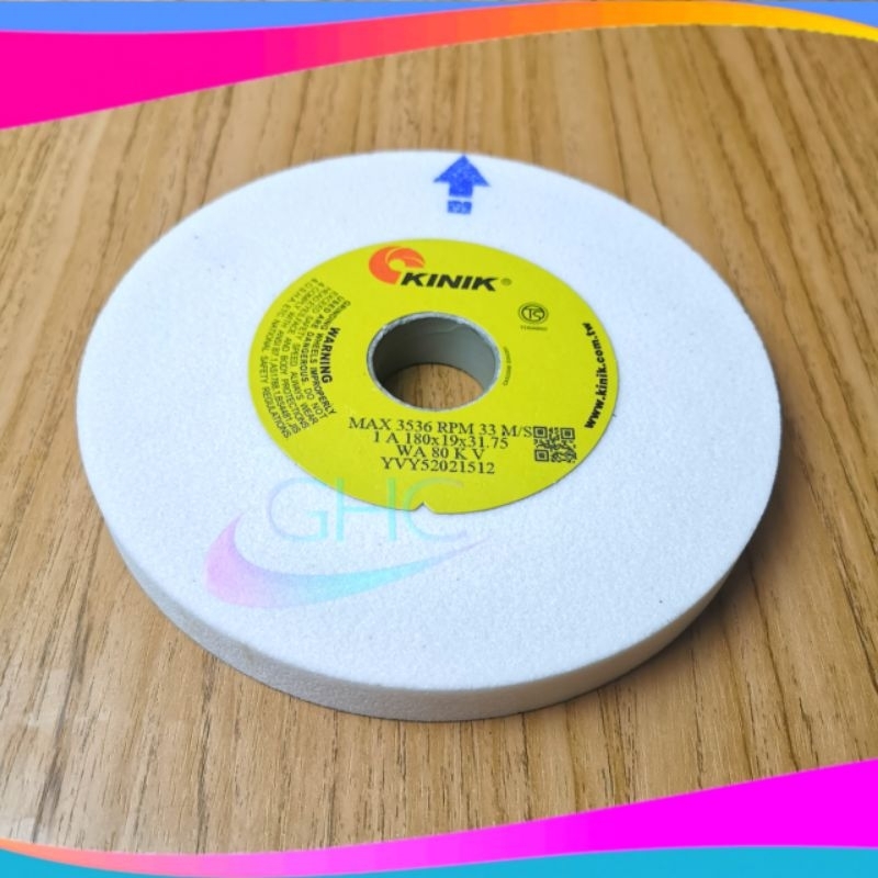 Batu Gerinda Duduk 7 inch Kinik 180x19x31.75 Grit 60 80 100 120 Batu Gerinda Asah Poles 7 inch