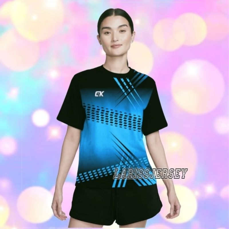 ( Cod ) Terbaru Baju Volly Wanita Jumbo Baju Senam Wanita Premium Badminton Bulutangkis Kaos Running