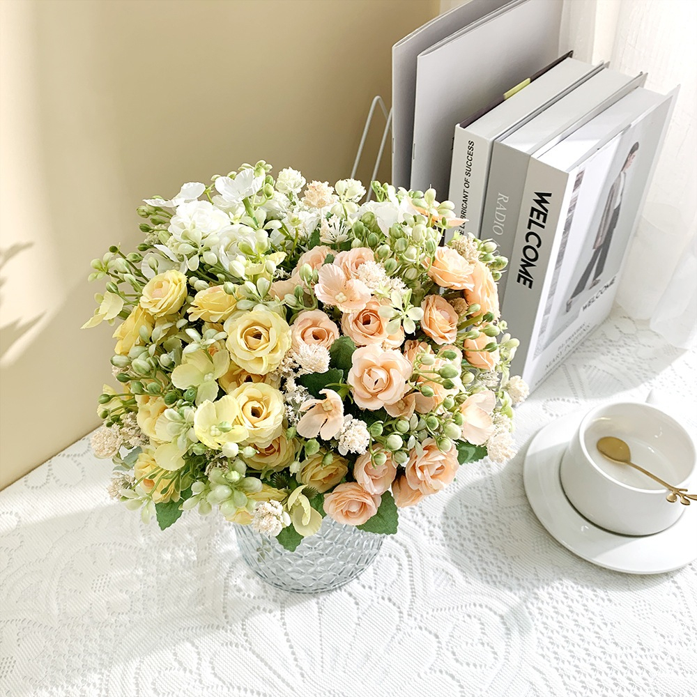 FLOWER BUNGA MAWAR ARTIFICIAL DEKORASI BUNGA ROSE MINI BUNGA HIAS BUNGA TANGKAI