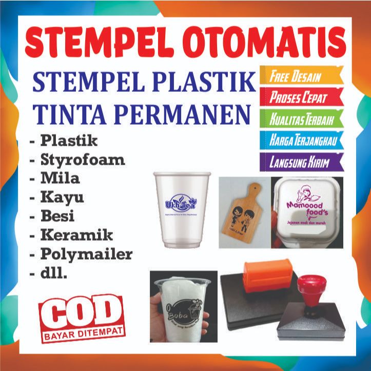 

STEMPEL PLASTIK / STYROFOAM / MIKA / KAYU / PERMANEN