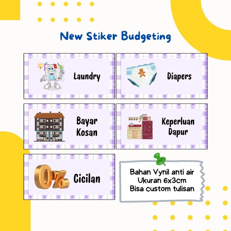 

NEW CUSTOM Sticker Budgeting/ Sticker Dompet Pengatur Keuangan/ Sticker Dompet Pintar/ Sticker Dompet Organizer