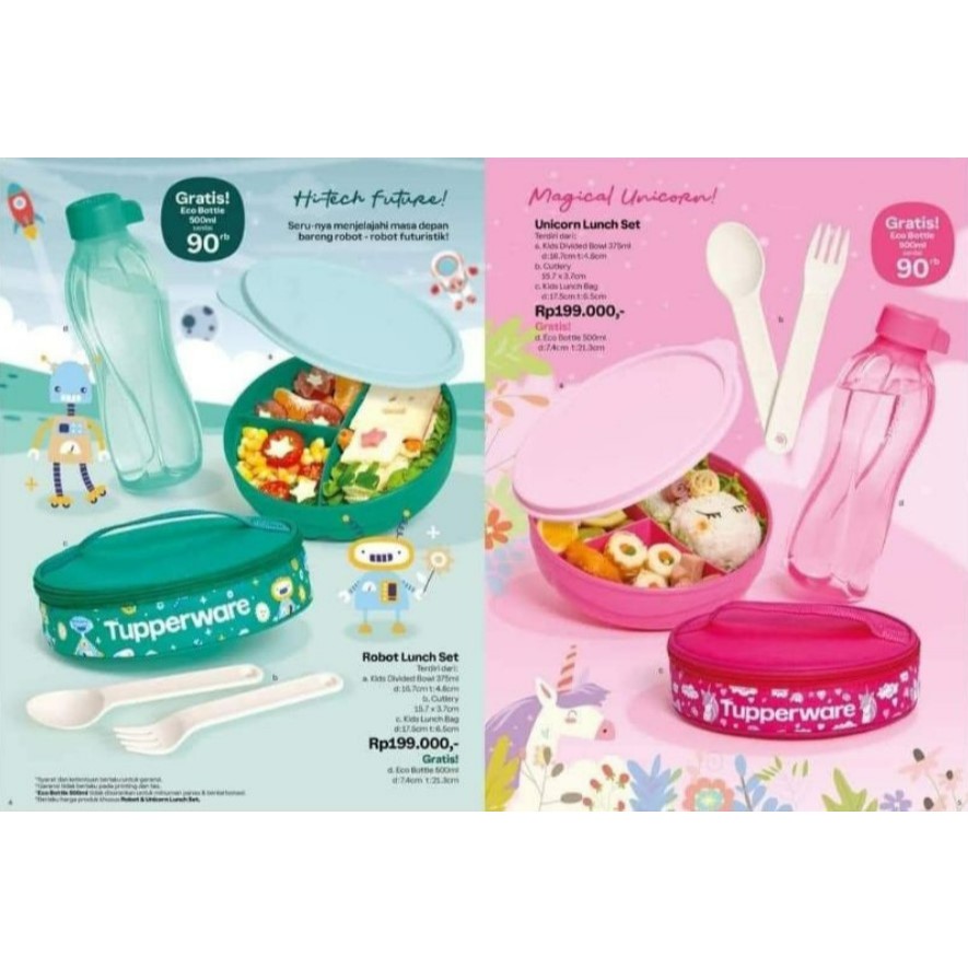 kids lunch set tupperware kotak bekal anak