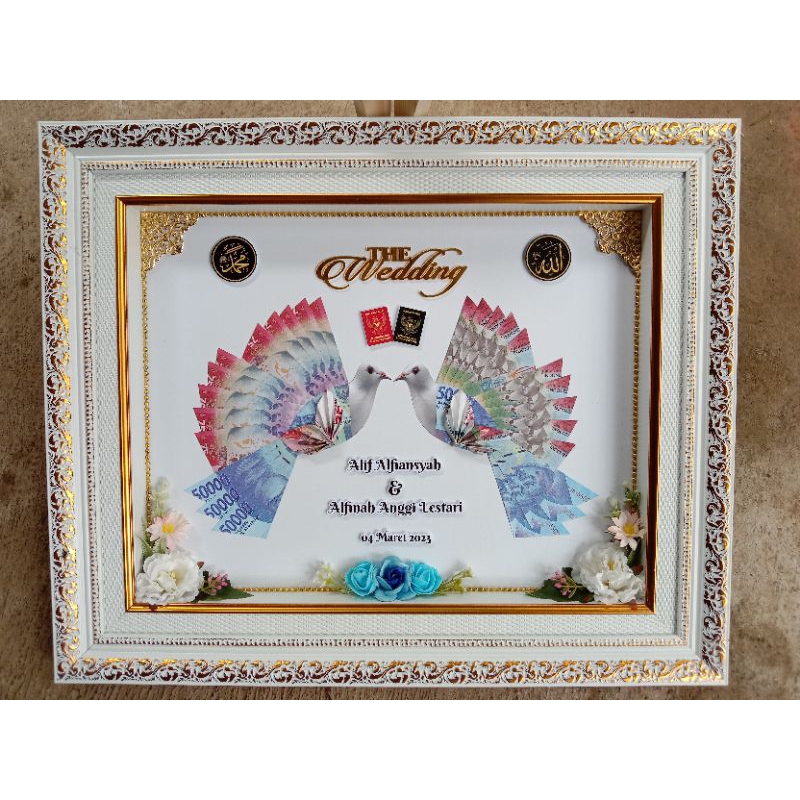 Mahar Pernikahan motif burung merpati