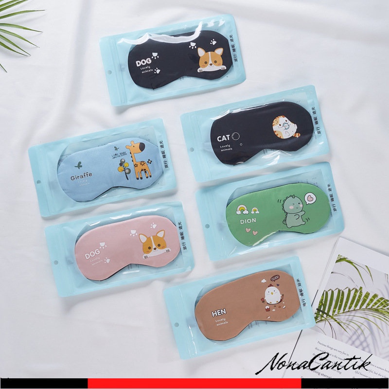 PROMO BESAR Penutup Mata tidur eye cover mask kacamata anak motif hewan binatang kartun Simple carto