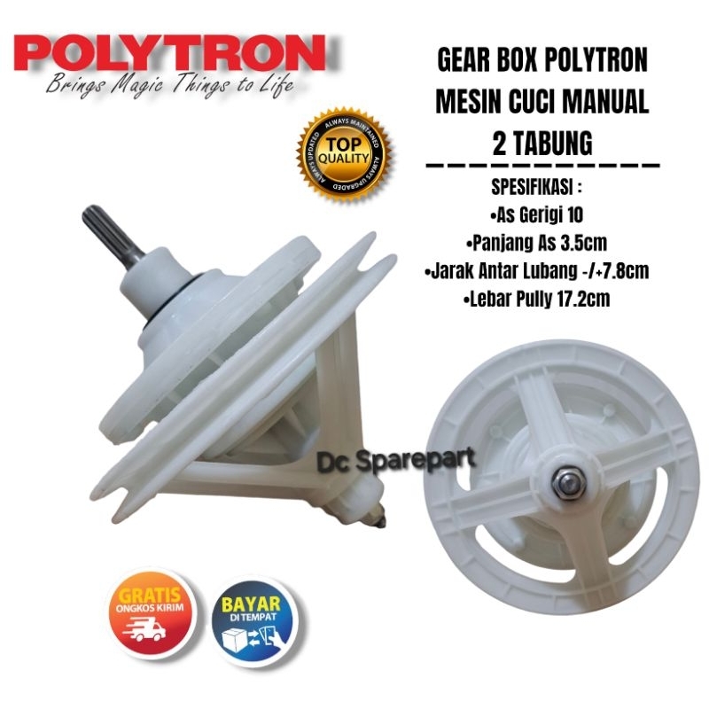 GEARBOX MESIN CUCI POLYTRON 2 TABUNG MANUAL
