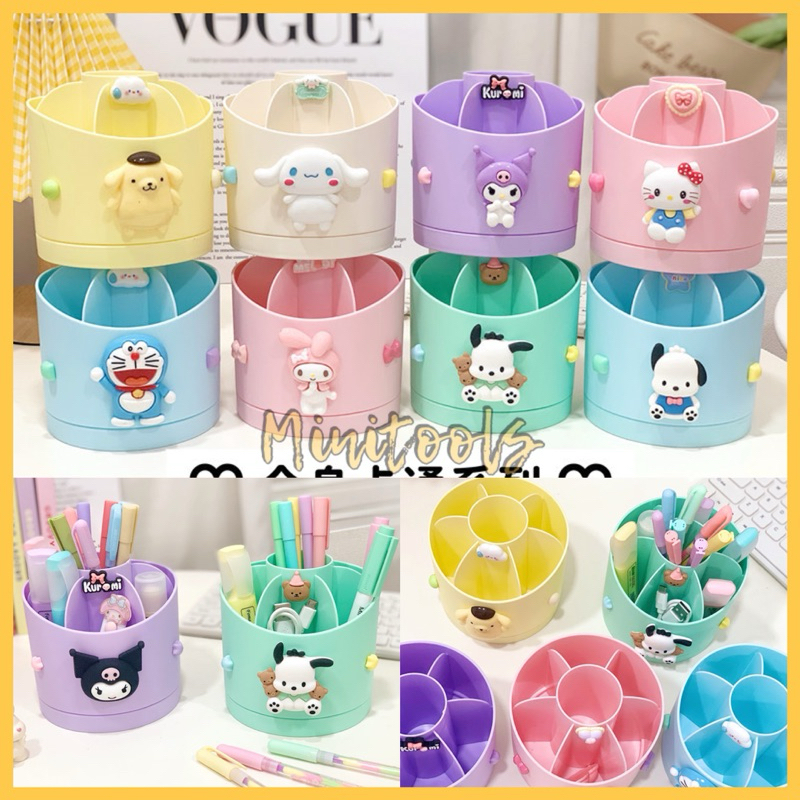 

MINITOOLS x SANRIO Kotak Pensil Sanrio Model Putar / Tempat ATK Sanrion putar