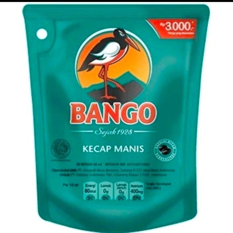 

Kecap bango 60 mili (paket 14 pcs)Kecap Bango 3000an/,kecap