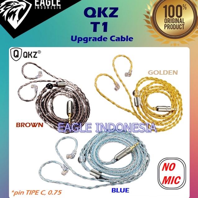 Top QKZ T1 Kabel Upgrade 2 Cores 8 Strand FOR KZ QKZ TRN