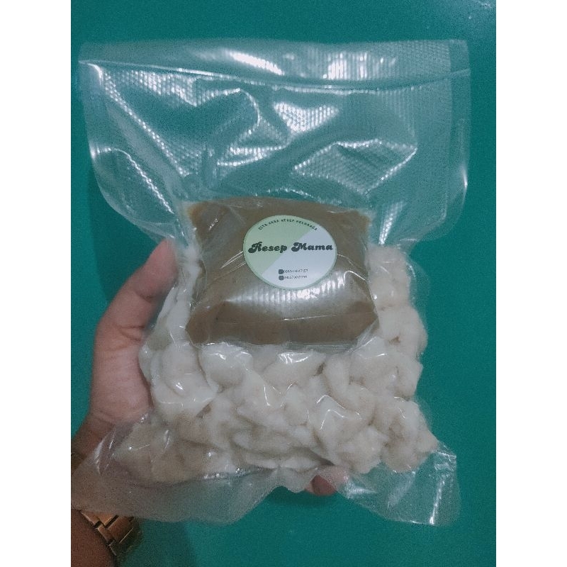 

Tekwan + bumbu (tekwan kemasan 500 gr)