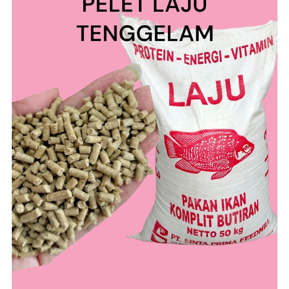 Diskon Terlaris  LAJU 1 kg pelet tenggelam pakan ikan udang umpan pancing pelet sinta