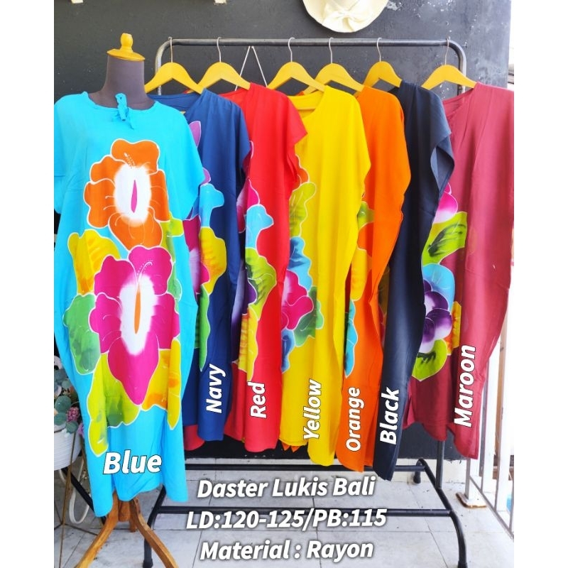 Daster Kaftan Bali Lukis Jumbo/Oversized Painted Kaftan