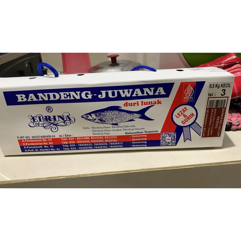 

IKAN BANDENG PRESTO JUWANA ELRINA SEMARANG 150GR PER EKOR OTAK OTAK 250GR