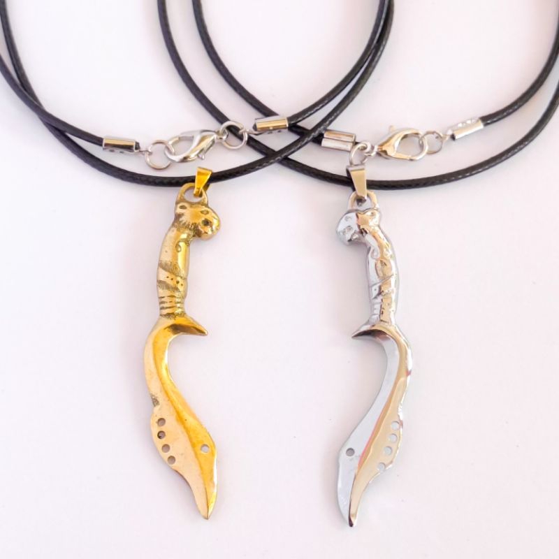 KALUNG KUJANG KUNINGAN TALI CUSTOM  , AKSESORIS PRIA (BAYAR DI TEMPAT)