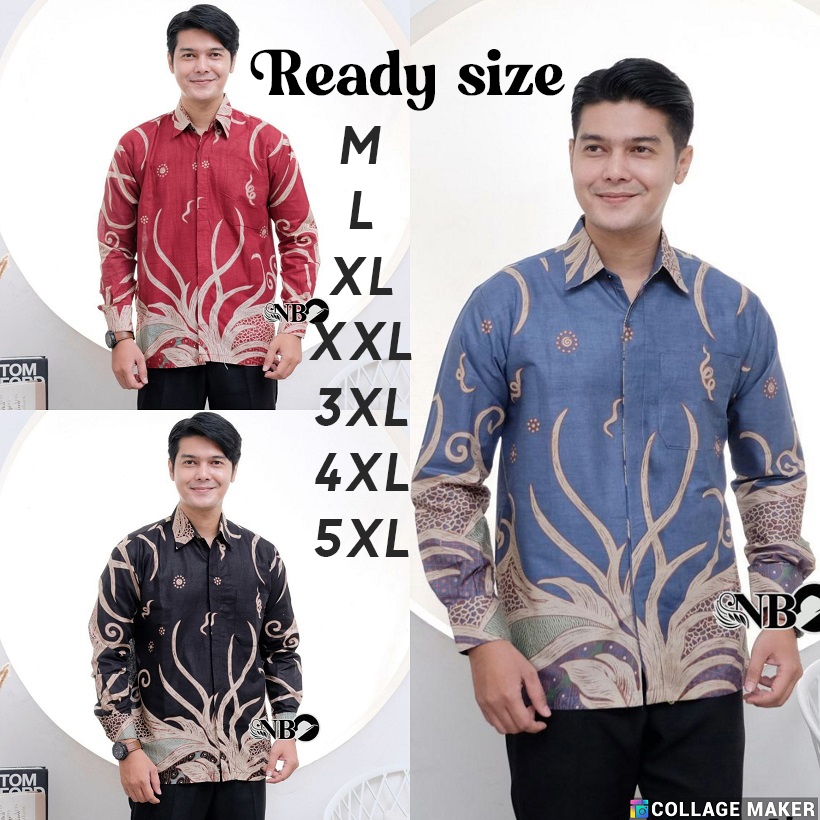 BATIK PRIA JUMBO - KEMEJA BATIK PRIA LENGAN PANJANG - BATIK PRIA LENGAN PANJANG - KEMEJA BATIK LENGA