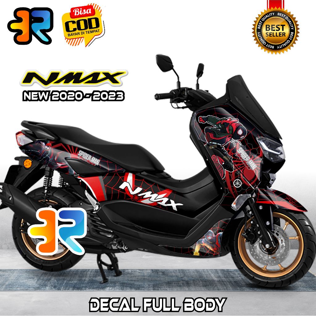 Decal Nmax New 2021 - 2023 Stiker Full Body Variasi Desain Spiderman