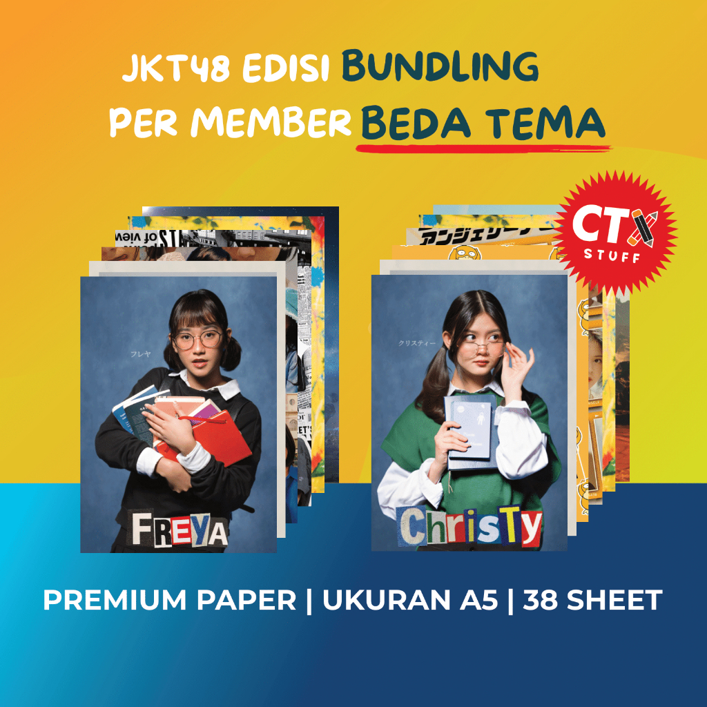 

JKT48 EDISI BUNDLING PER MEMBER Buku Tulis A5/Buku Tulis Custom Cover/Buku Tulis Unik/Buku Tulis Lucu/Buku Tulis Cute/Buku Tulis Anak/Buku Tulis Sekolah/Buku Tulis JKT48/Photo Card JKT48/PC JKT48