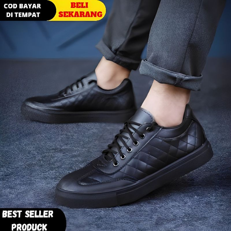 PROMO / BAHAN PREMIUM / Sepatu Formal Pria Pantofel Kulit Kerja Casual Sneakers Pedro Hitam Kantor