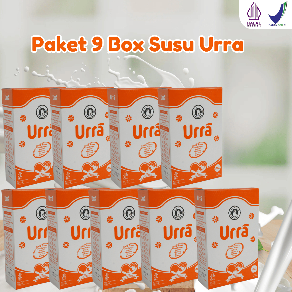 

SUSU URRA 9 BOX - Susu Kambing Saanen Susu Bubuk Susu Kambing Halal BPOM