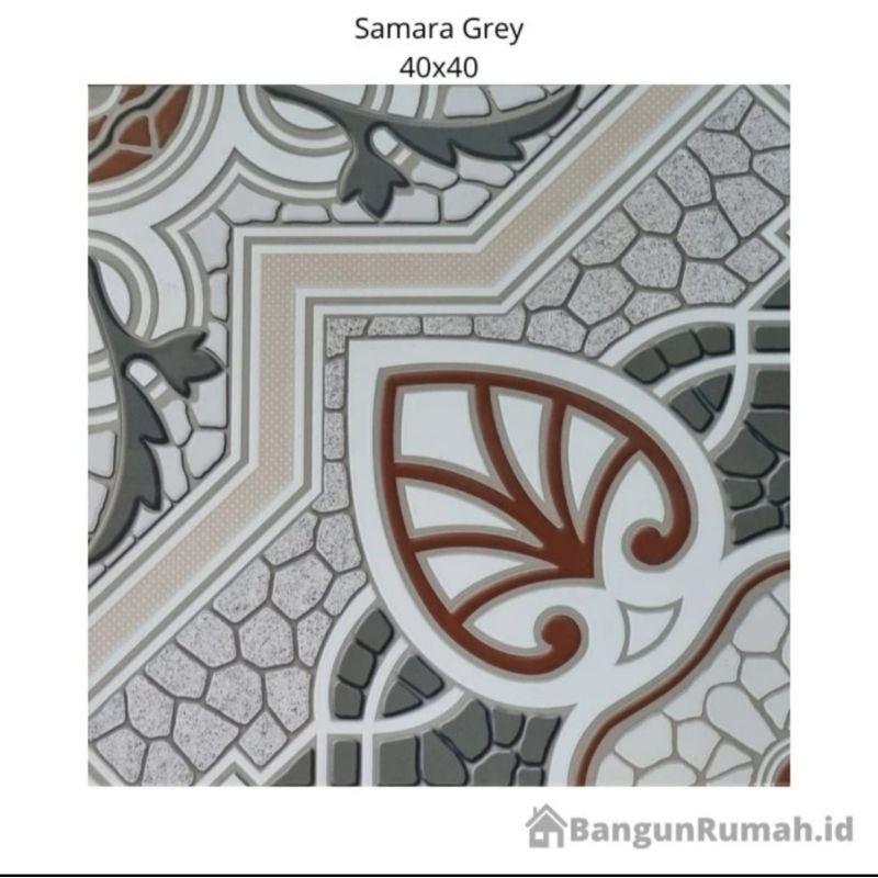 Keramik Lantai 40x40 Kita Tile Samara Grey