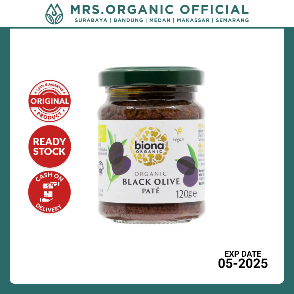 

Biona Black Olive Pate 120 gr Zaitun Hitam Organik