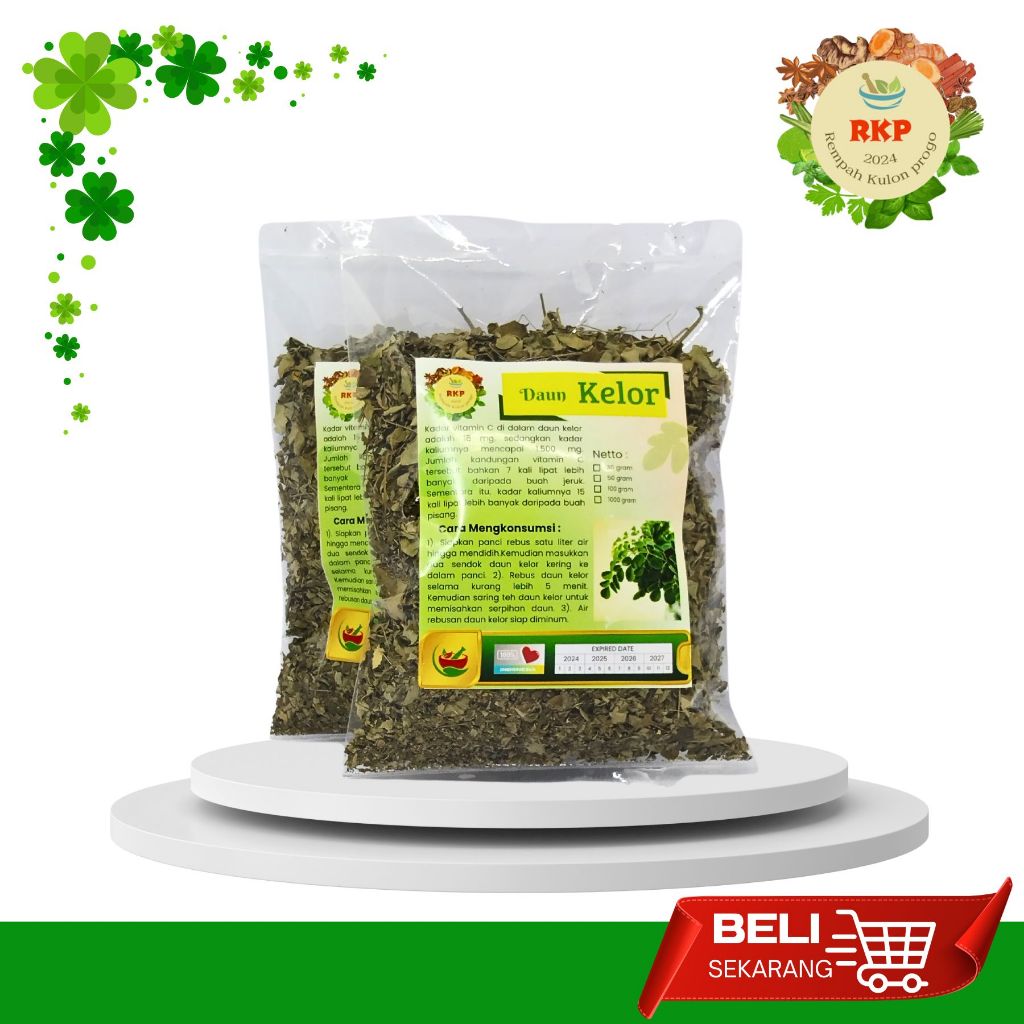 

Daun Kelor Kering Alami Pure Moringa Oleifera 50 gram RKP