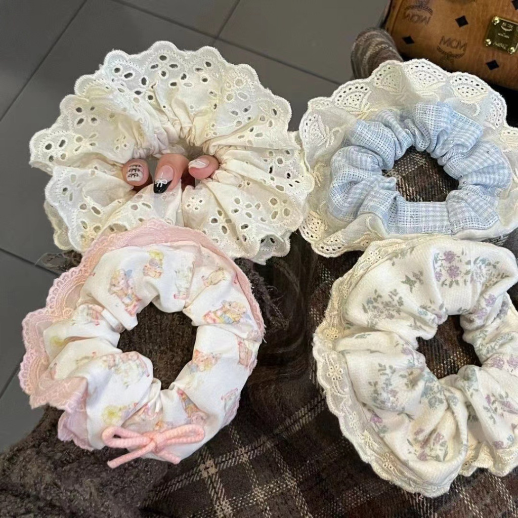 Ikat Rambut Karet Rambut Scrunchie Korea Kunciran Cepol Aesthetic