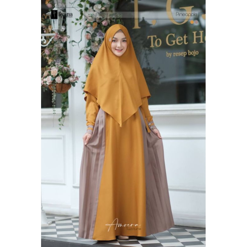 Amoera mom dress set khimar ( Kyana hijab )