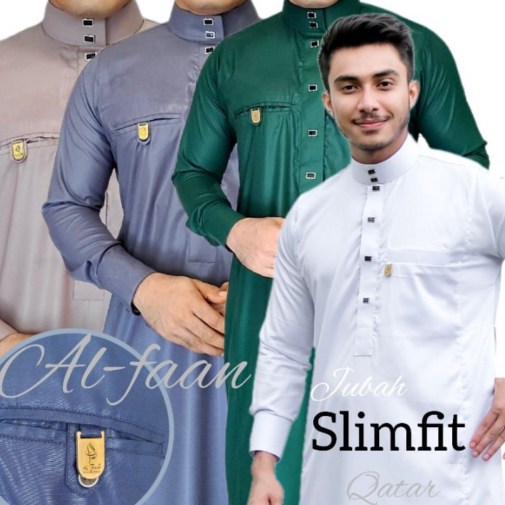 AL FAAN Jubah Gamis Pria Cowok SLIMFIT Zafer AL Harmain Terbaru