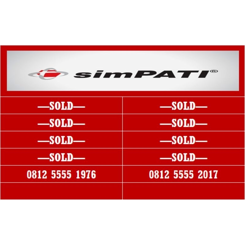 nomor cantik simpati telkomsel 4G ekor tahun 08** 5555 1976, 2017