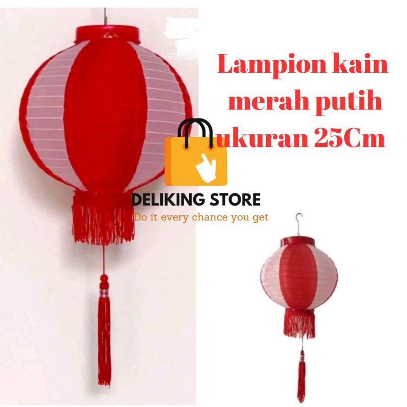 Lampion merah putih Isi 2 HUT RI 17agustus lampion merah lampion kain lampion kertas