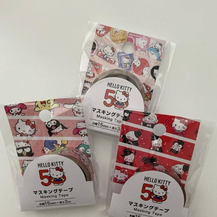 

SANRIO Masking Tape / Selotip HELLO KITTY 50th Anniversary