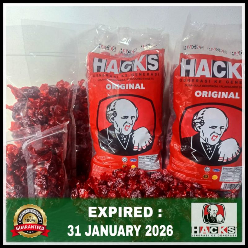 

Permen Hacks Original Malaysia - Permen Batuk (Pack 1.8 kg)