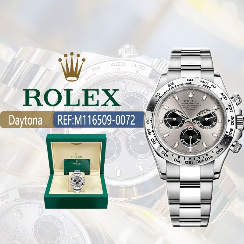 Jam Tangan Pria Rolex Cosmograph Daytona M116509-0072 40mm White gold daytona Waterproof 904L Oyster