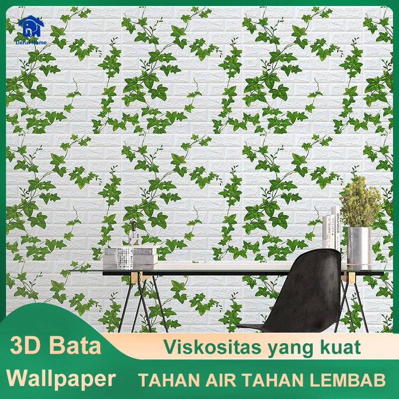 Wallpaper Dinding 3D Foam Kamar(70*77CM) Wallfoam Tidur Aesthetic Ruang Plafon Tamu Batu Bata Dekora