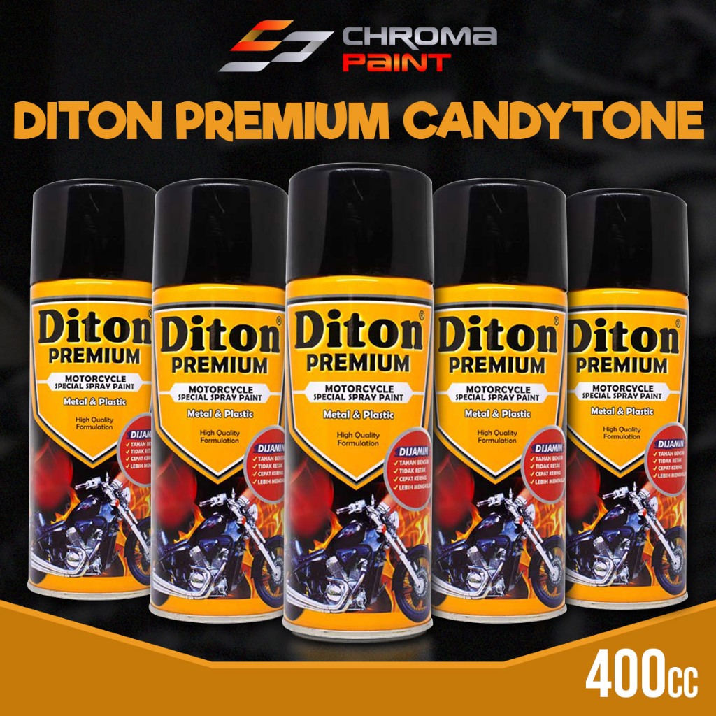 Cat Semprot Diton Premium Candytone - Warna Hitam/ Orange/ Pink/ Hijau/ Kuning/ Biru/ Violet/ Merah