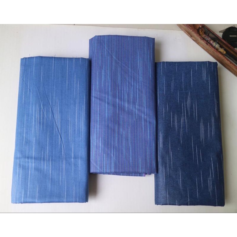 KAIN TENUN LURIK ATBM (HUJAN GERIMIS BIRU)