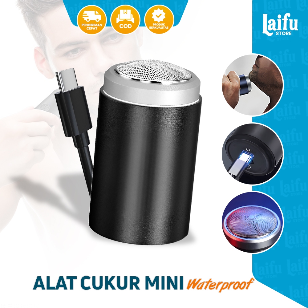 Alat Cukur Elektrik Shaver Cukur Kumis Jenggot Pencukur Bulu Razor Elektrik Shaver Mini Charger USB