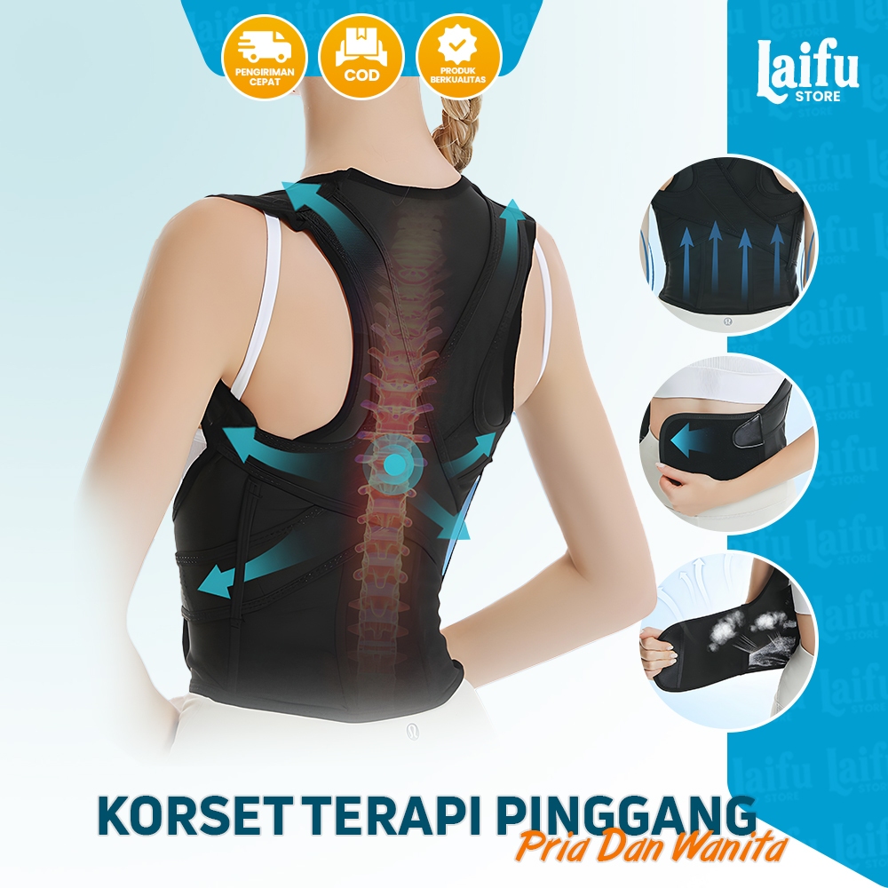 Korset Sabuk Tali Penyangga Punggung Korektor Postur Punggung Postur Tubuh Tegak Posture Corrector
