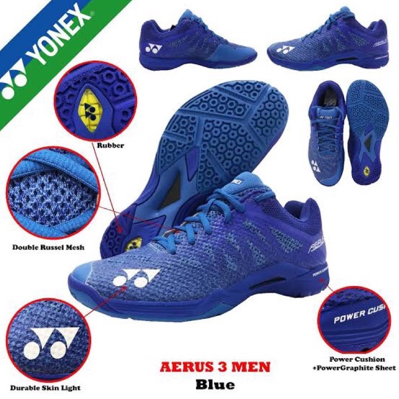 KODE F9T2 Yonex Power Cushion Aerus 3 1 Ori Vietnam  Sepatu Badminton Yonex Aerus 3 Unisex  Yonex Ae